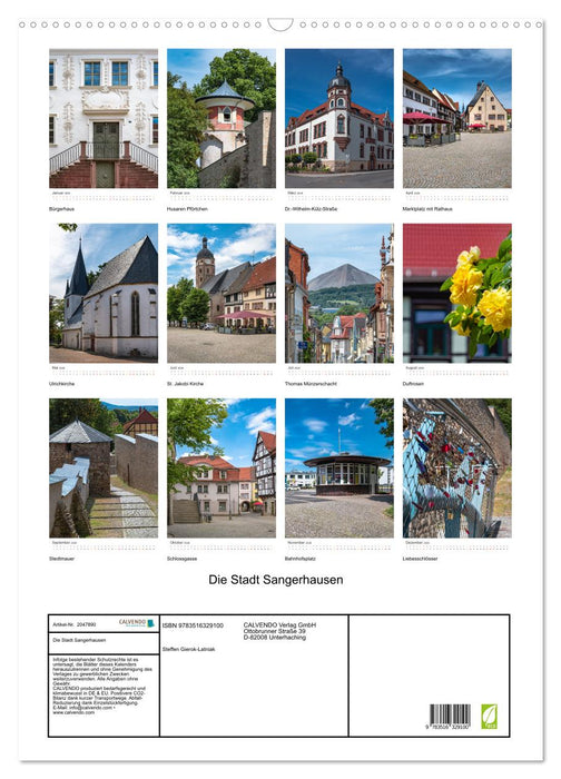 Die Stadt Sangerhausen (CALVENDO Wandkalender 2026)