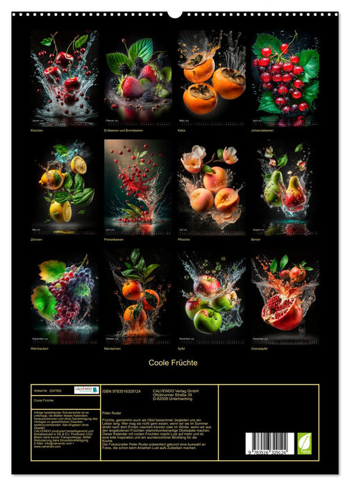 Coole Früchte (CALVENDO Premium Wandkalender 2026)