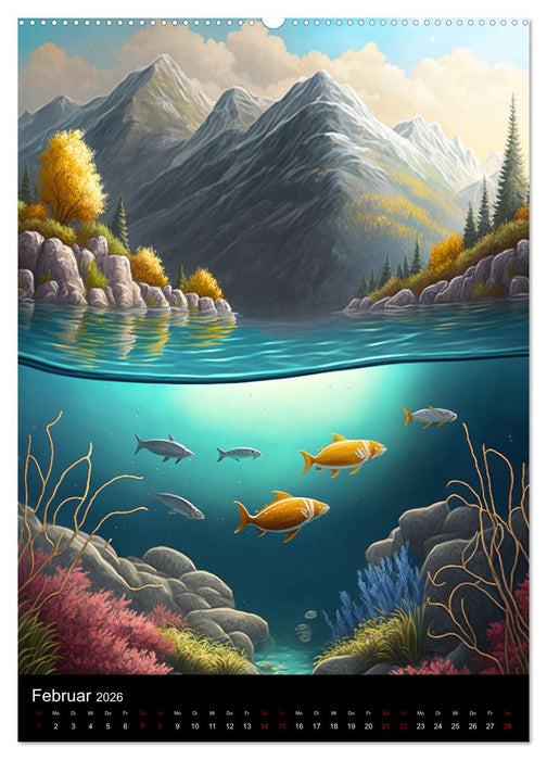 Die Schönheit unter und über Wasser (CALVENDO Wandkalender 2026)