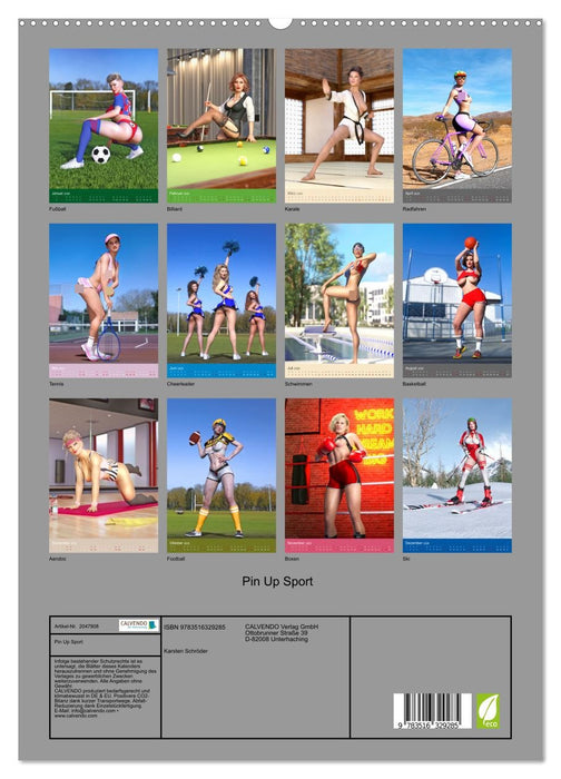 Pin Up Sport (CALVENDO Premium Wandkalender 2026)