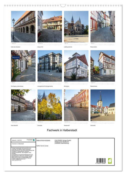 Fachwerk in Halberstadt (CALVENDO Wandkalender 2026)