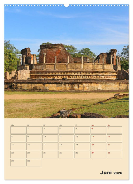 Sri Lanka - Terminplaner (CALVENDO Wandkalender 2026)