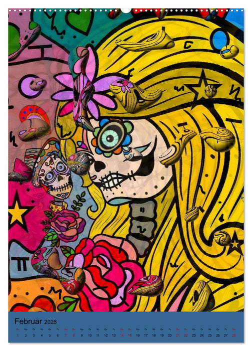 Nico Bielows Dia los Muertos (CALVENDO Premium Wandkalender 2026)