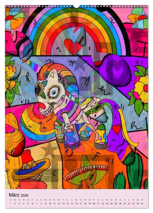 Nico Bielows Dia los Muertos (CALVENDO Premium Wandkalender 2026)