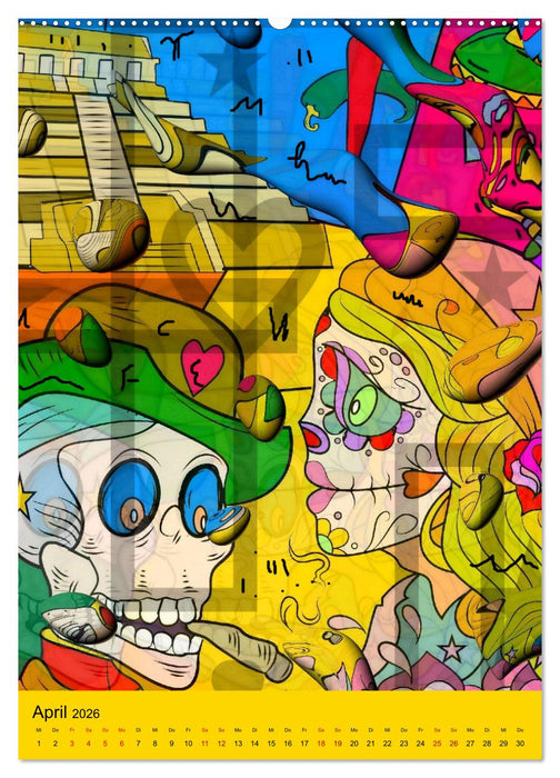 Nico Bielows Dia los Muertos (CALVENDO Premium Wandkalender 2026)