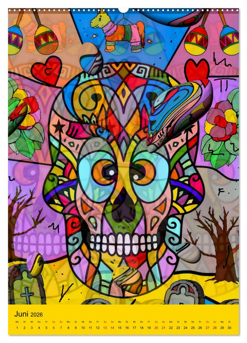 Nico Bielows Dia los Muertos (CALVENDO Premium Wandkalender 2026)