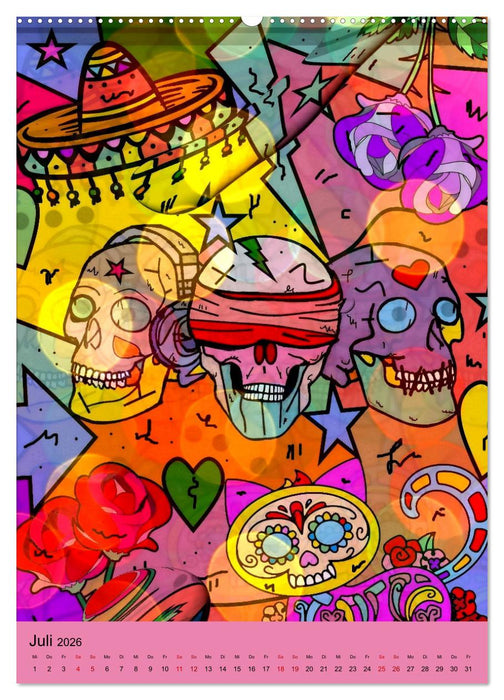 Nico Bielows Dia los Muertos (CALVENDO Premium Wandkalender 2026)