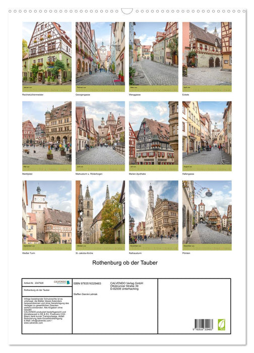 Rothenburg ob der Tauber (CALVENDO Wandkalender 2026)
