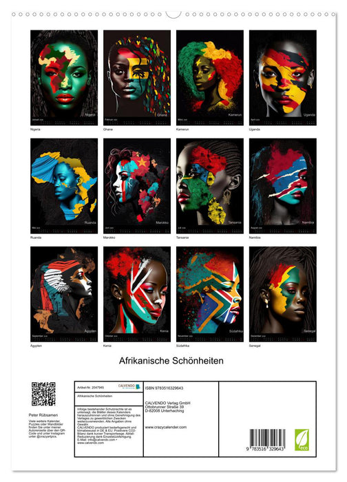 Afrikanische Schönheiten (CALVENDO Premium Wandkalender 2026)