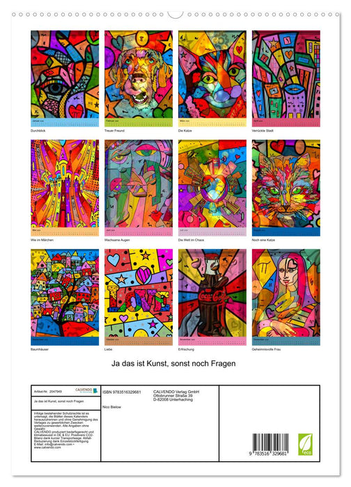 Ja das ist Kunst, sonst noch Fragen (CALVENDO Premium Wandkalender 2026)
