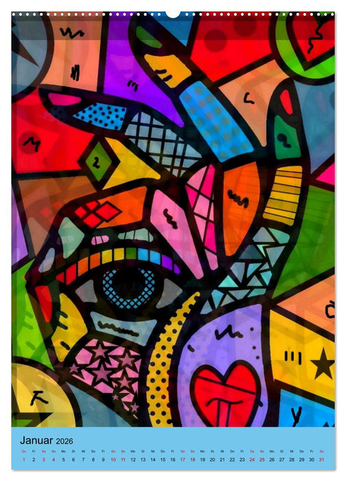 Ja das ist Kunst, sonst noch Fragen (CALVENDO Premium Wandkalender 2026)