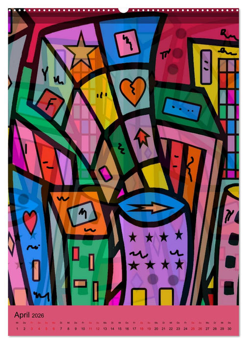 Ja das ist Kunst, sonst noch Fragen (CALVENDO Premium Wandkalender 2026)