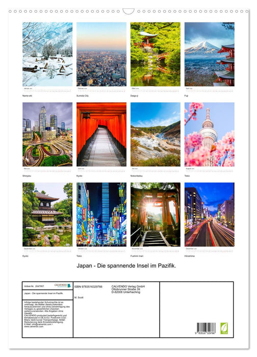 Japan - Die spannende Insel im Pazifik. (CALVENDO Wandkalender 2026)