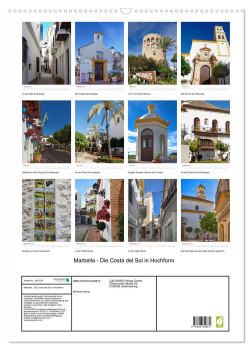 Marbella - Die Costa del Sol in Hochform (CALVENDO Wandkalender 2026)