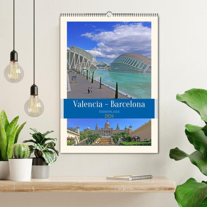 Valencia - Barcelona Terminplaner (CALVENDO Wandkalender 2026)