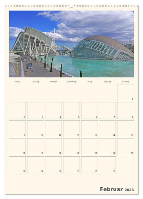 Valencia - Barcelona Terminplaner (CALVENDO Wandkalender 2026)