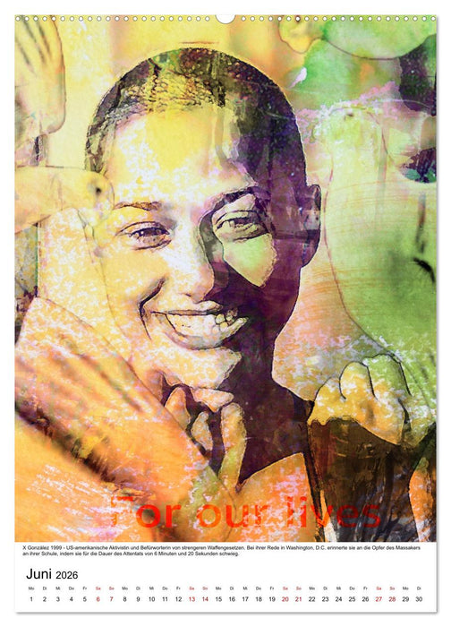 Die FARBEN der Frauen - 12 Porträts großartiger Frauen (CALVENDO Premium Wandkalender 2026)