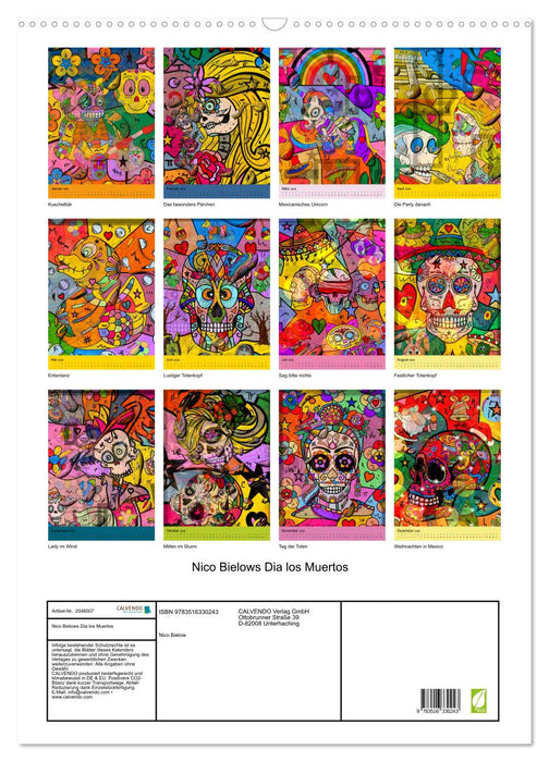 Nico Bielows Dia los Muertos (CALVENDO Wandkalender 2026)
