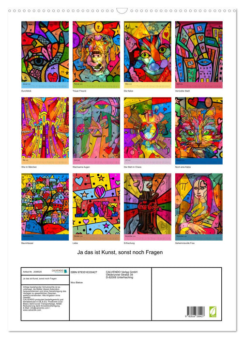 Ja das ist Kunst, sonst noch Fragen (CALVENDO Wandkalender 2026)