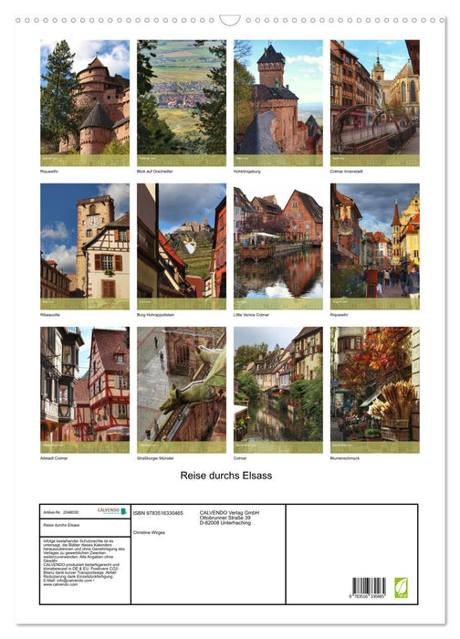 Reise durchs Elsass (CALVENDO Wandkalender 2026)