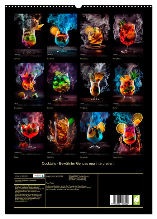 Cocktails - Bewährter Genuss neu interpretiert (CALVENDO Premium Wandkalender 2026)