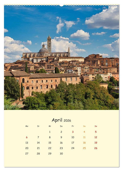 Siena - Impressionen (CALVENDO Premium Wandkalender 2026)