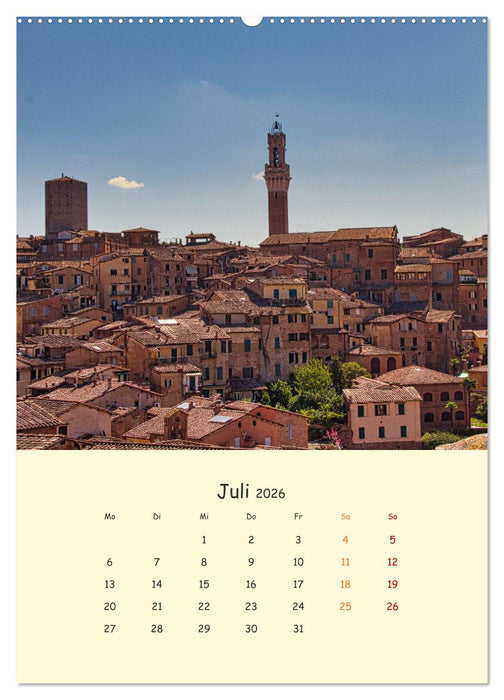 Siena - Impressionen (CALVENDO Premium Wandkalender 2026)