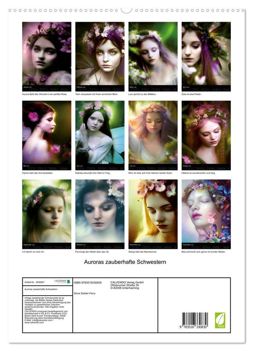 Auroras zauberhafte Schwestern (CALVENDO Premium Wandkalender 2026)