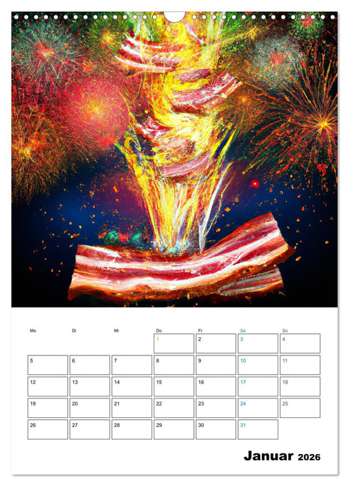 Bacon Kalender - Wir lieben Bacon (CALVENDO Wandkalender 2026)