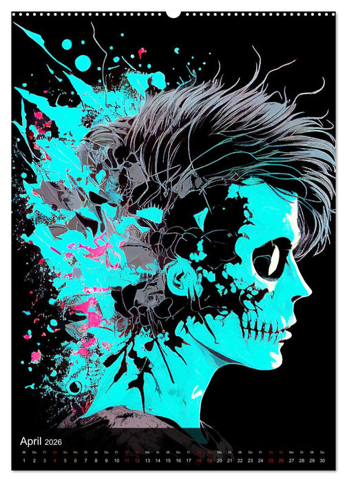 Crazy Design Totenköpfe (CALVENDO Wandkalender 2026)