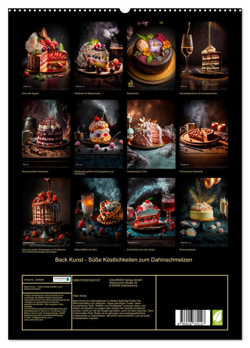 Back Kunst - Süße Köstlichkeiten zum Dahinschmelzen (CALVENDO Premium Wandkalender 2026)
