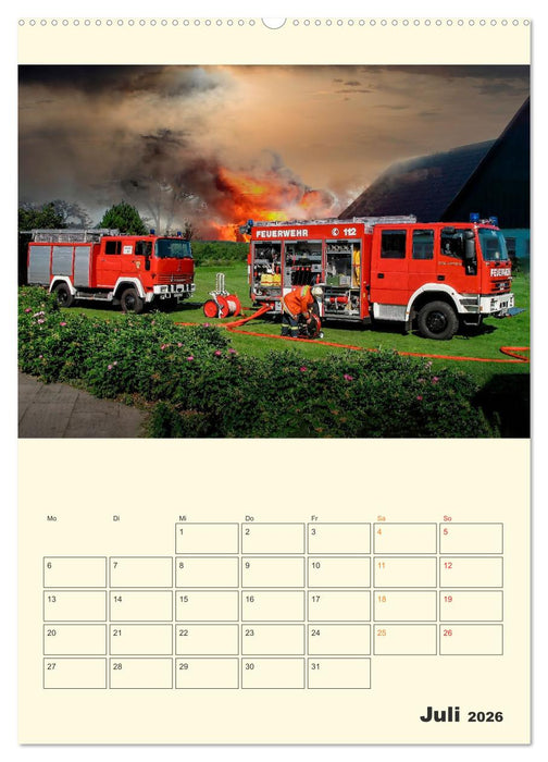 Feuerwehr - der Kalender (CALVENDO Premium Wandkalender 2026)