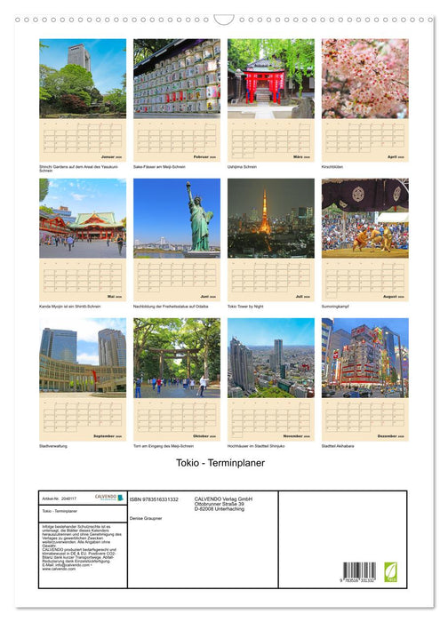 Tokio - Terminplaner (CALVENDO Wandkalender 2026)