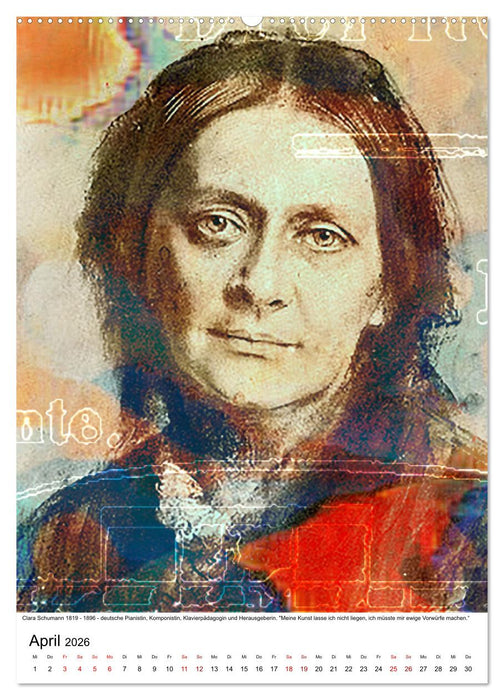 Die FARBEN der Frauen - 12 Porträts großartiger Frauen (CALVENDO Wandkalender 2026)