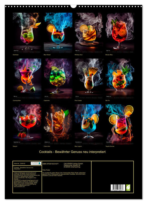 Cocktails - Bewährter Genuss neu interpretiert (CALVENDO Wandkalender 2026)