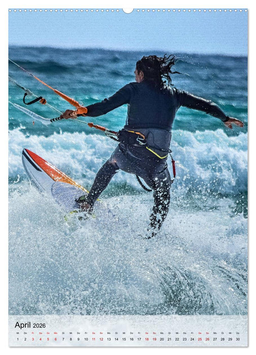Kitesurfen - Fun pur (CALVENDO Premium Wandkalender 2026)