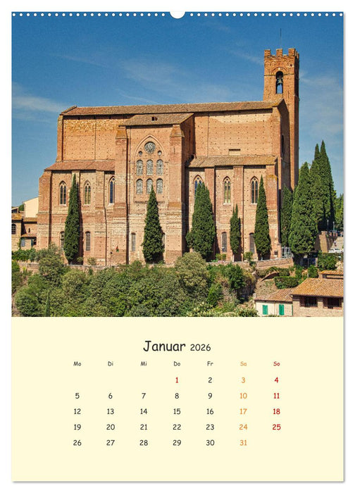 Siena - Impressionen (CALVENDO Wandkalender 2026)
