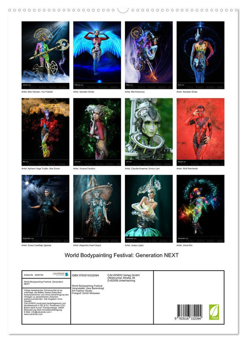 World Bodypainting Festival: Generation NEXT (CALVENDO Premium Wandkalender 2026)