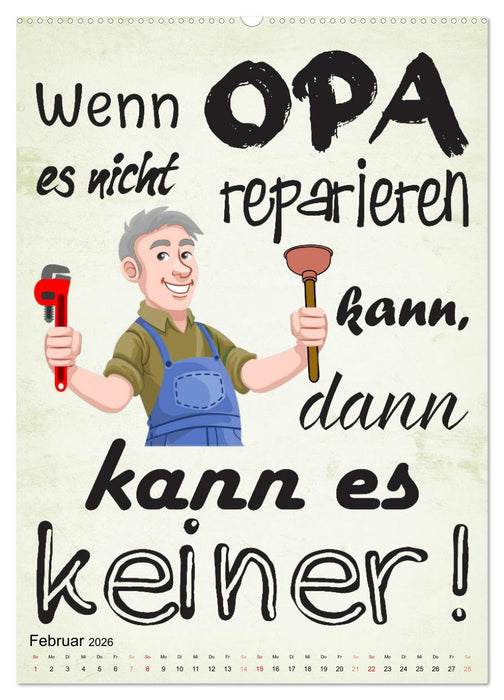 Opa ist der Coolste (CALVENDO Premium Wandkalender 2026)