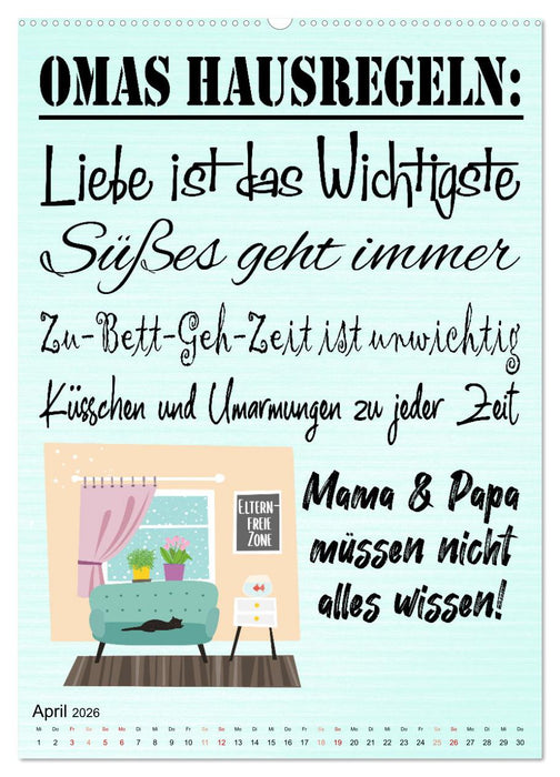 Glück ist, Oma zu sein (CALVENDO Premium Wandkalender 2026)