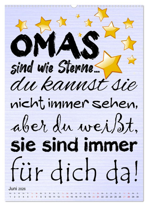 Glück ist, Oma zu sein (CALVENDO Premium Wandkalender 2026)