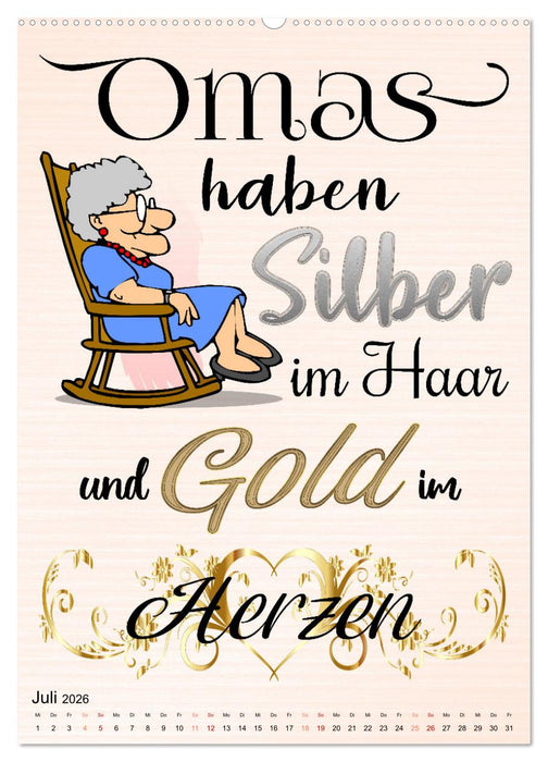 Glück ist, Oma zu sein (CALVENDO Premium Wandkalender 2026)