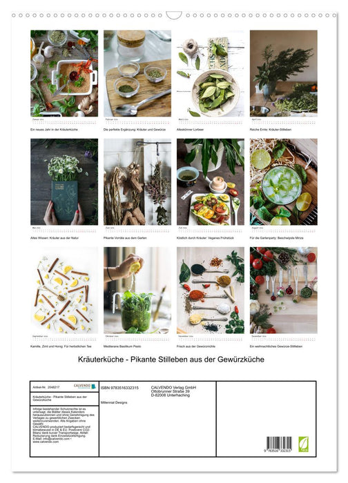 Kräuterküche - Pikante Stilleben aus der Gewürzküche (CALVENDO Wandkalender 2026)