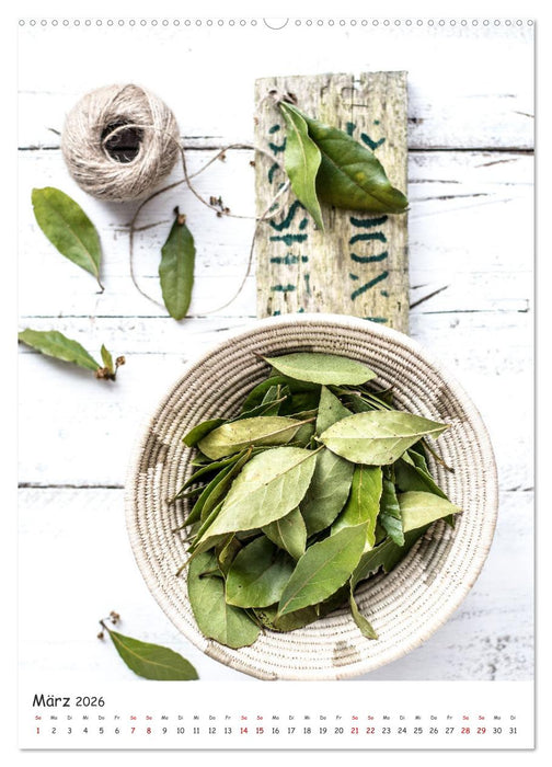 Kräuterküche - Pikante Stilleben aus der Gewürzküche (CALVENDO Wandkalender 2026)