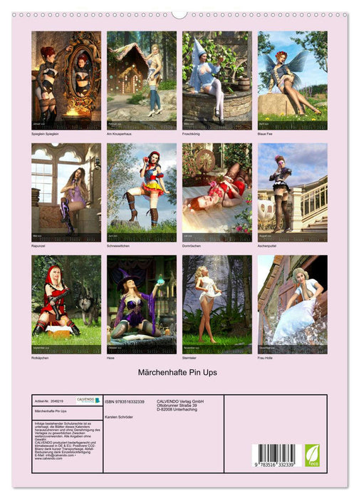 Märchenhafte Pin Ups (CALVENDO Premium Wandkalender 2026)