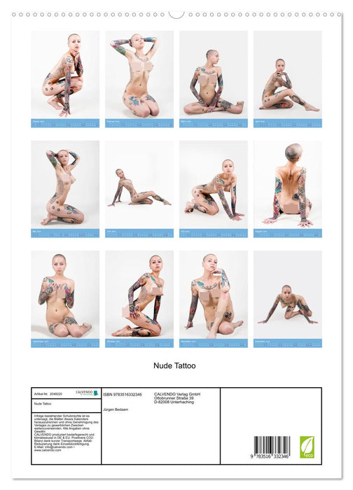 Nude Tattoo (CALVENDO Premium Wandkalender 2026)