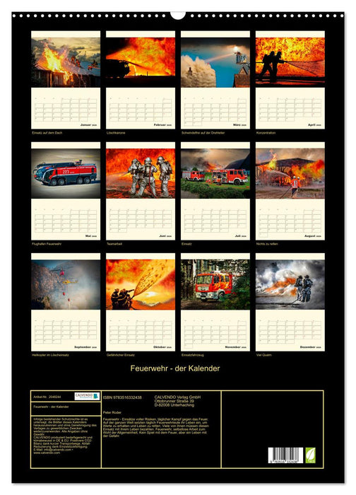 Feuerwehr - der Kalender (CALVENDO Wandkalender 2026)