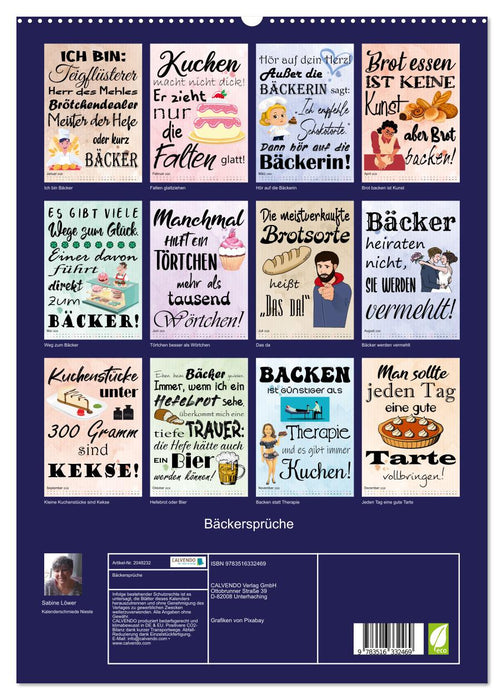 Bäckersprüche (CALVENDO Premium Wandkalender 2026)