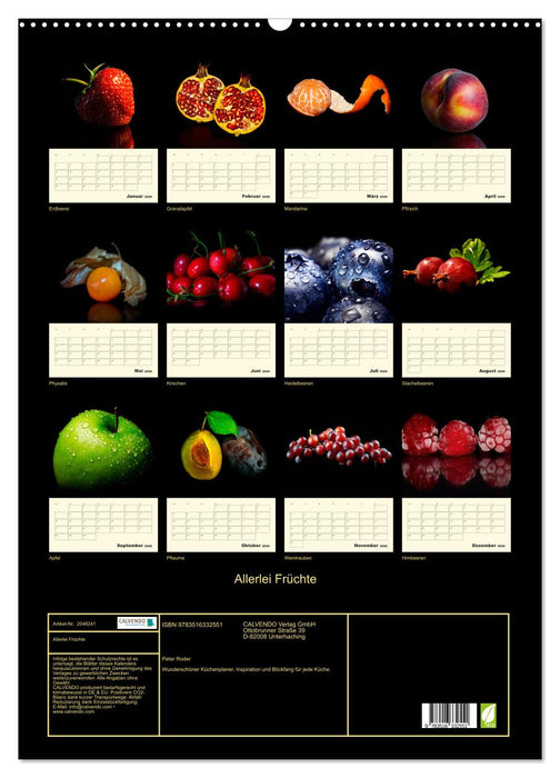 Allerlei Früchte (CALVENDO Wandkalender 2026)
