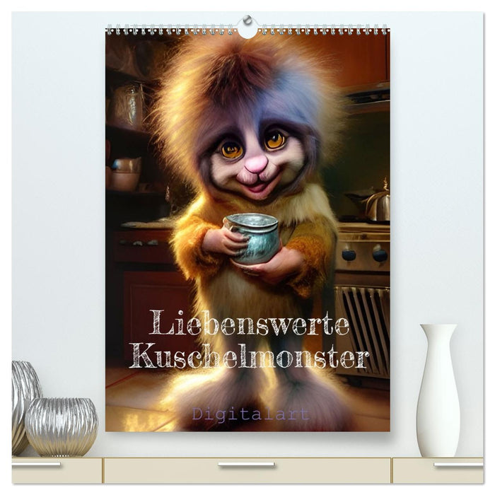 Liebenswerte Kuschelmonster - Digitalart (CALVENDO Premium Wandkalender 2026)